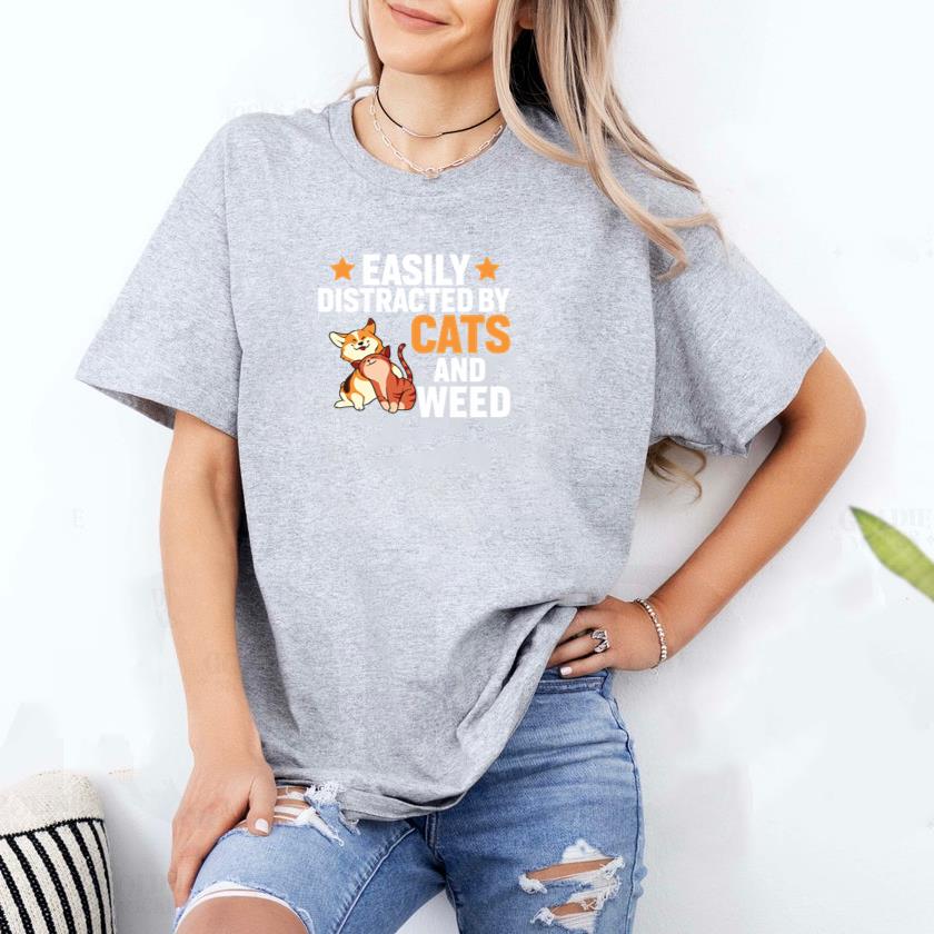 Easily Distracted by Cats T-Shirt