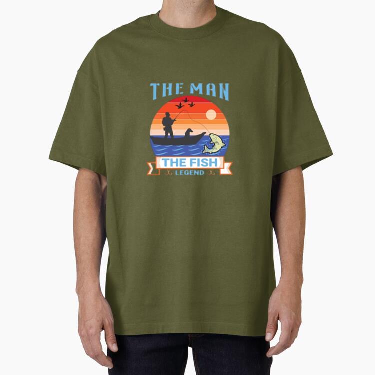 fishing holiday design good tournament Oversized T-Shirt