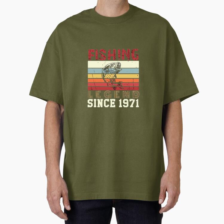 fishing legend since vintage X Oversized T-Shirt