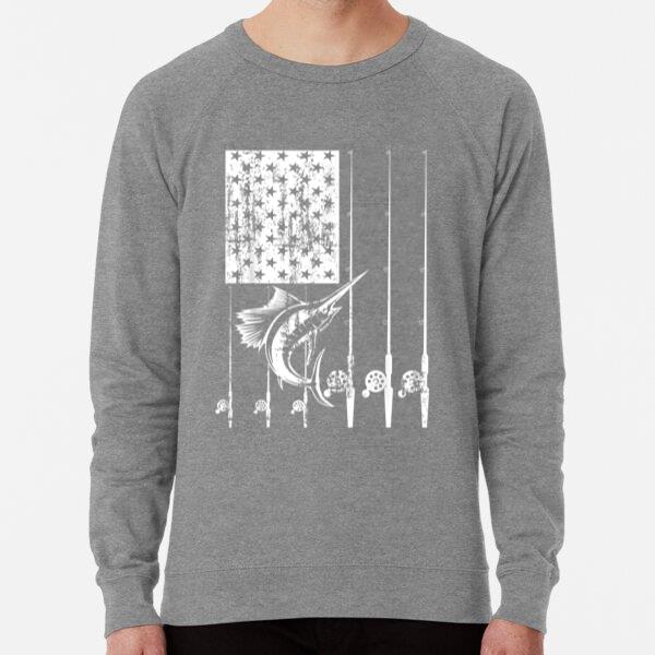 Fishing Rod US American Flag Hunting Sweatshirt