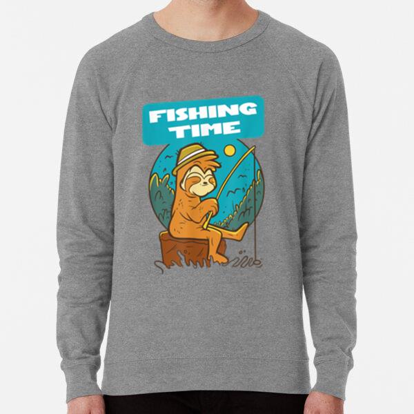 Fishing Time Sloth Sweatshirt
