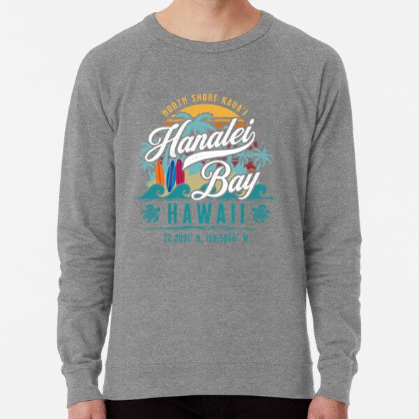 Hanalei Bay Hawaii Retro Sun Fishing Sweatshirt