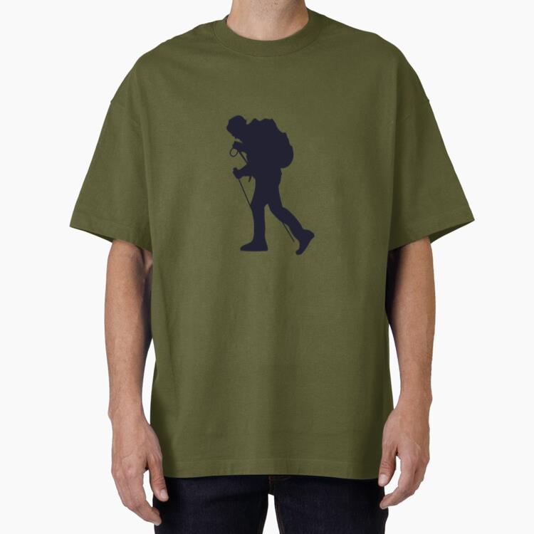 Hiking Adventure Silhouette Oversized T-Shirt