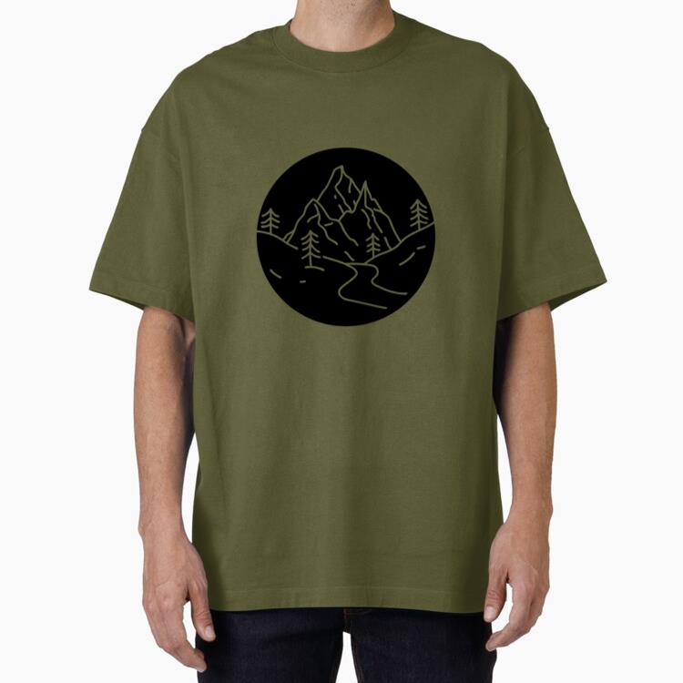 Landscape Cut Out Oversized T-Shirt