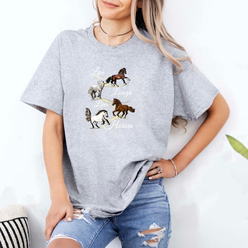 Live Love Laugh Horses Gift For Horse Lover Classic T-Shirt