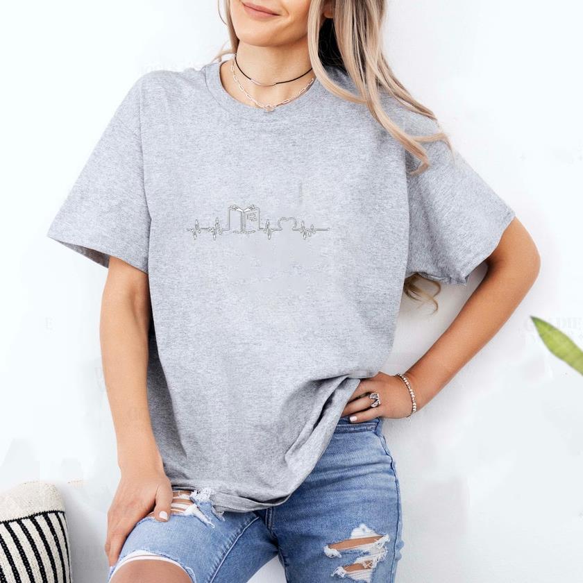 Love Books Heartbeat T-Shirt
