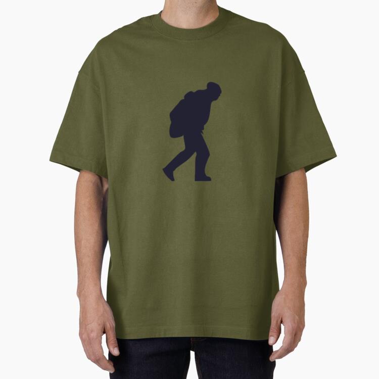 Mountain Climber Silhouette 2 Oversized T-Shirt