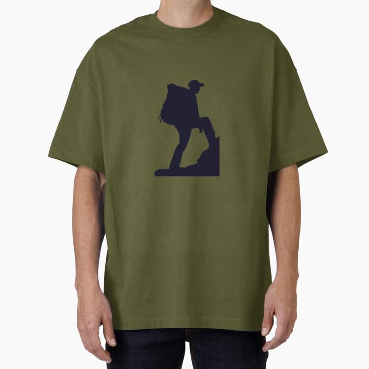 Mountain Climber Silhouette 3 Oversized T-Shirt