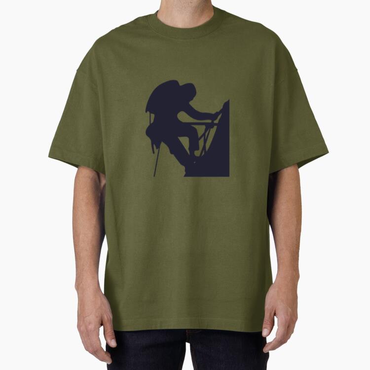 Mountain Climbing Silhouette 2 Oversized T-Shirt