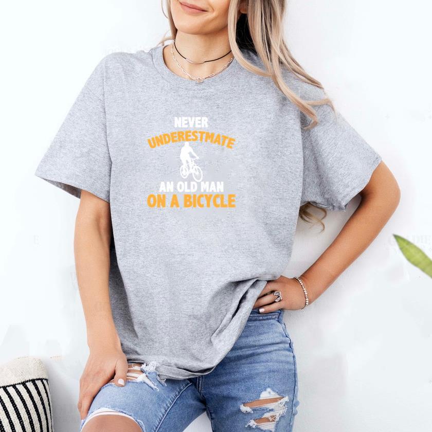 Never Underestimate an Old Man on a bicycle T-Shirt