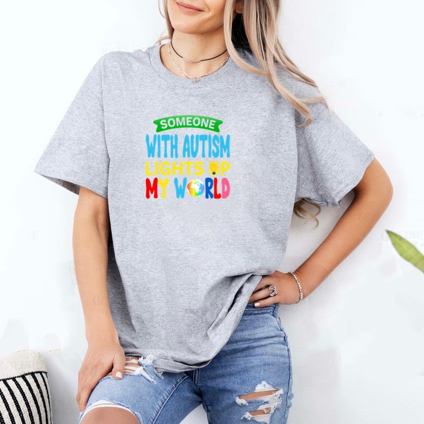 Someone with autism lights up T-Shirt