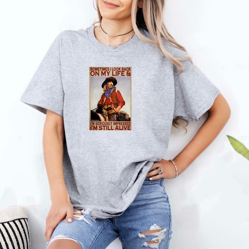 Sometimes I Look Back On My Life Cowboy Gifts Vertical Poster T-Shirt