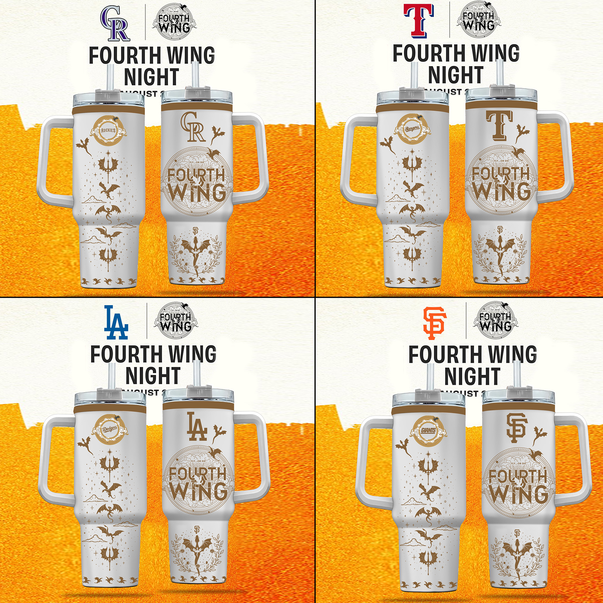 MLB ALL TEAMS x Fourth Wing Night Tumbler