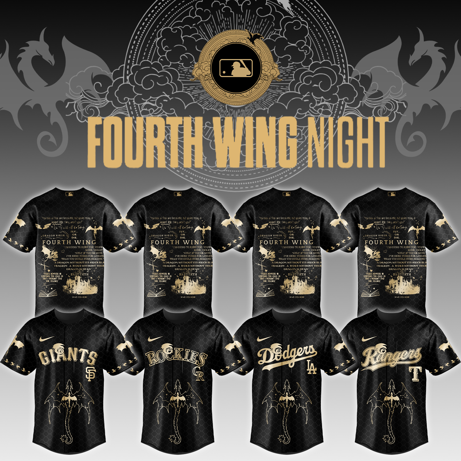 MLB ALL TEAMS x Fourth Wing Night Jersey
